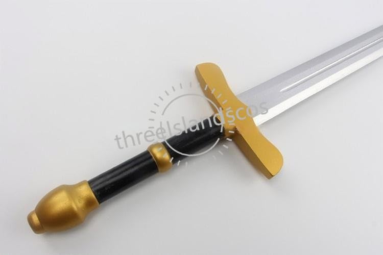 Amazon.co.jp: 【threeIslandscos】金色柄西洋剣（木製）コスプレ武器